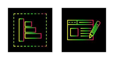 Object Alignment and Web Page Icon vector