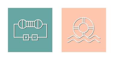 Resistor and  Float Icon vector