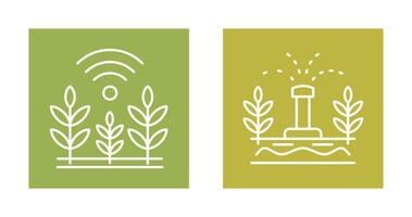 Wheat and Sprinkler Icon vector