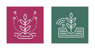 Irrigation System and Planting Icon vector