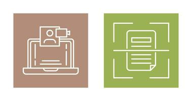 Video Call and Scan Icon vector
