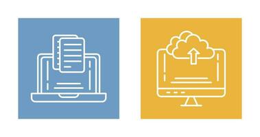 Document and Upload Icon vector