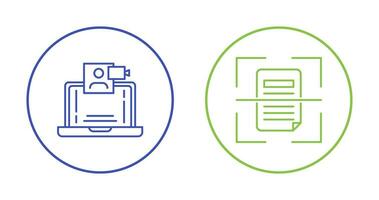 Video Call and Scan Icon vector