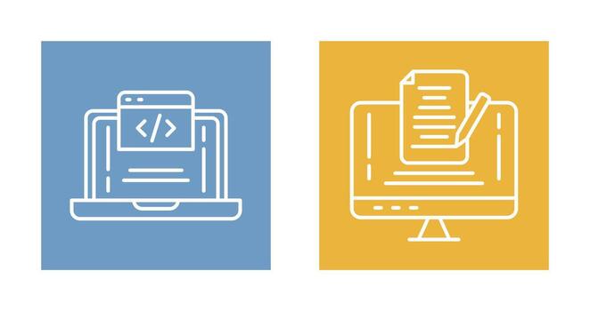 Coding and Note Icon vector