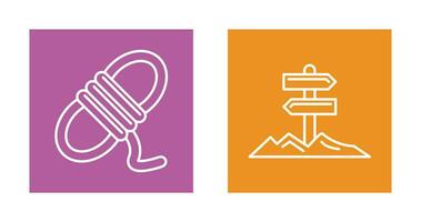 Direction and Rope Icon vector