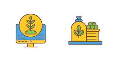 Plant and Harvest Icon vector