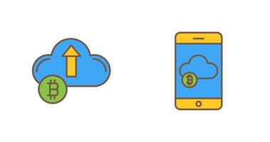 Up Arrow and Cloud Icon vector