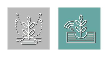 Irrigation System and Planting Icon vector