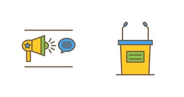 Freedom Of Speech and Debate Icon vector