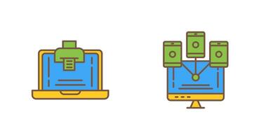 Print and Computer  Icon vector