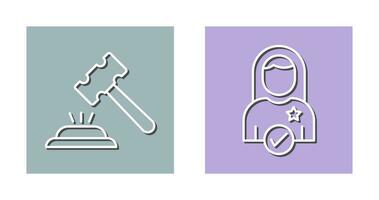 Gavel and Candidate Icon vector