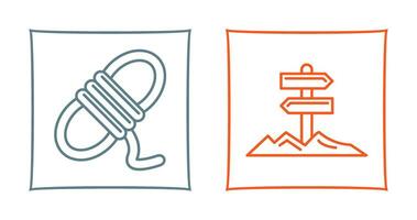 Direction and Rope Icon vector