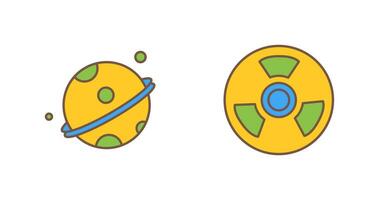 Planet and Nuclear Icon vector