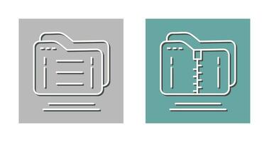 Folder and Compressed Icon vector