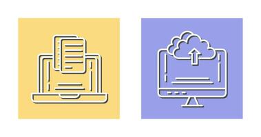 Document and Upload Icon vector