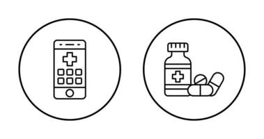 emergencia llamada y medicina icono vector