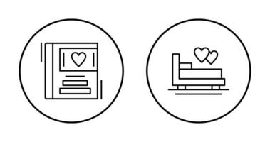 Wedding Album and Honeymoon Icon vector