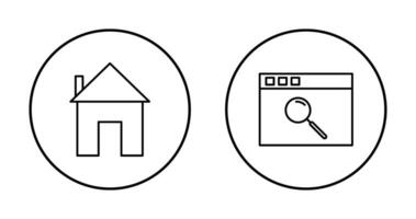 homepage and browser  Icon vector