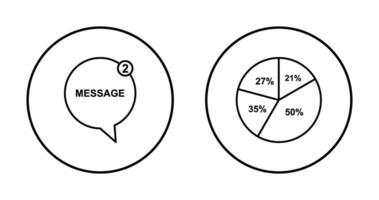 Message Bubbles and Pie Chart Icon vector