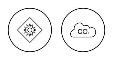 óptico radiación y carbón dióxido icono vector