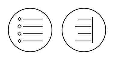 bulleted list and Right align  Icon vector