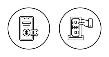 Deposit and Transfer Icon vector