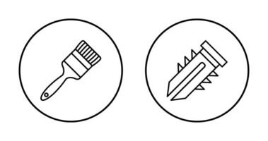 Paint Brush and Dyupel Icon vector