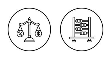 Scale and Abacus Icon vector