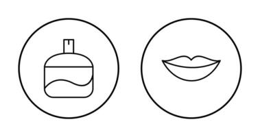 Fragrance and Lips Icon vector