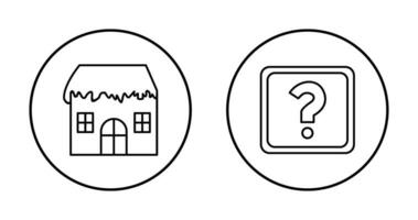 House with Snow and Question Mark Icon vector