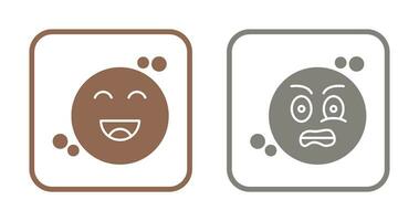 Happiness and Grimacing Icon vector