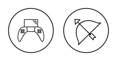 Play Station and Archery Icon vector