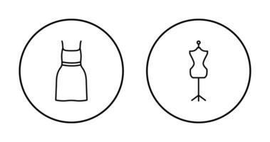 Cocktail Dress and Dress Holder Icon vector