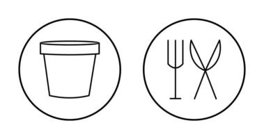 Plant Pot and Equipment Icon vector