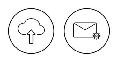 Upload to Cloud and Message Settings Icon vector