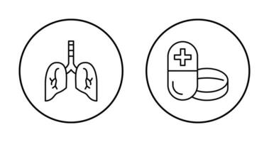 Lung and Medicine Icon vector