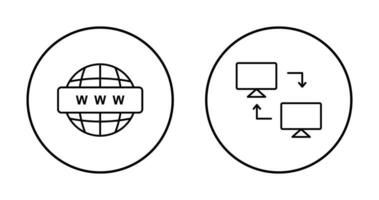 compartiendo sistemas y mundo amplio icono vector