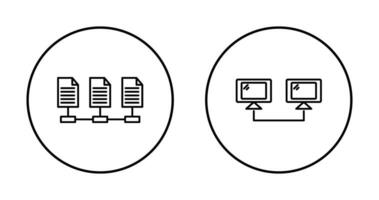 Connectesd Systems and Network Files Icon vector