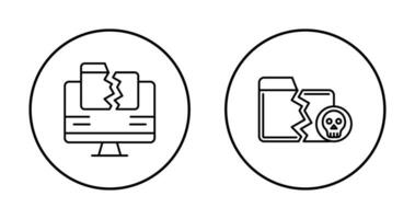 Data Loss and Infected Icon vector