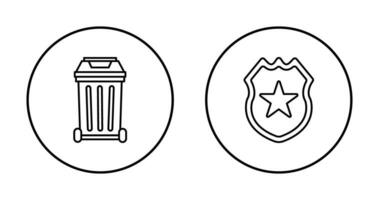 Gargage and Shield Icon vector