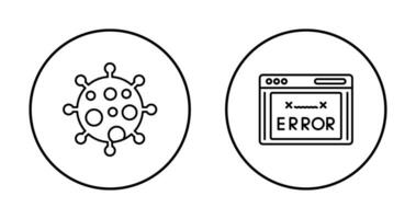 Virus and Error Code Icon vector