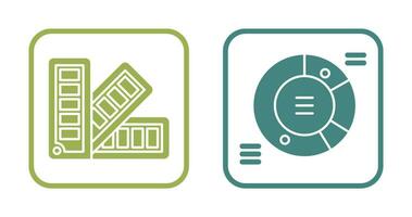 Pie Chart and Pantone Icon vector