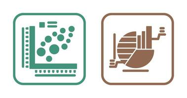 Plot and Pie Chart Icon vector