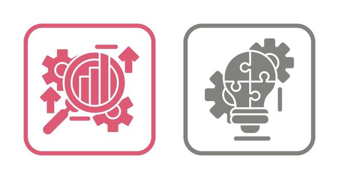 análisis y problema icono vector