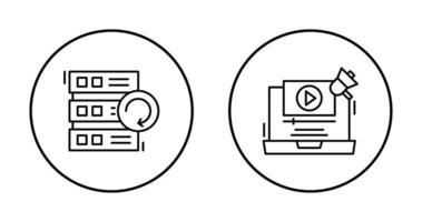 Backup and Video Marketing Icon vector