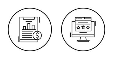 Financial Analytics and Webpage Icon vector