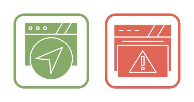 Navigation and Alert Icon vector