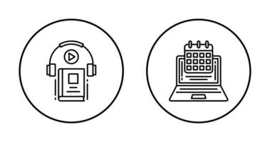 Timetable and Audio Book Icon vector