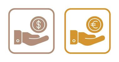 Dollar and Euro Icon vector