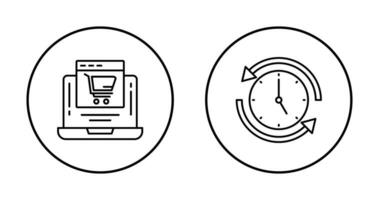 Add to Cart and Run time Icon vector